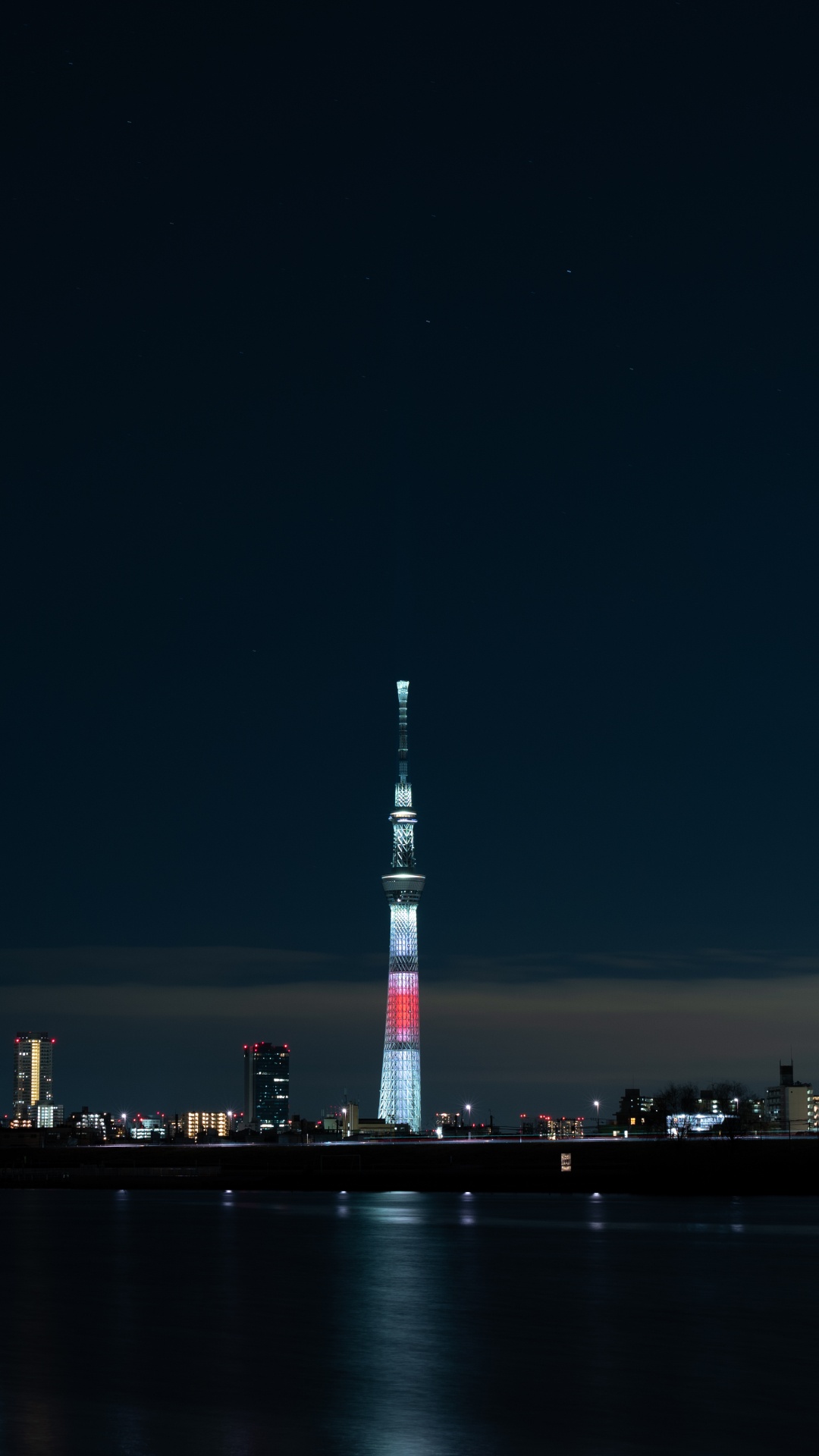 Обои ночь, Токио, панорама, ориентир, город в разрешении 1080x1920