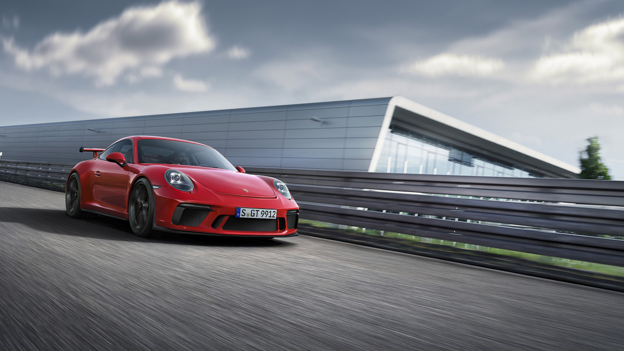 Обои porsche 911 gt3, Порше, авто, Порше 911 ГТ3 2018, спорткар в разрешении 1280x720