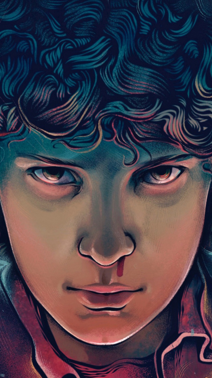 Обои одиннадцать лет, Странные Вещи, арт, фан арт, Странные Вещи - Сезон 2 в разрешении 720x1280