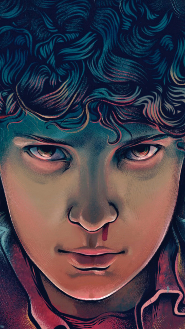 Обои одиннадцать лет, Странные Вещи, арт, фан арт, Странные Вещи - Сезон 2 в разрешении 750x1334