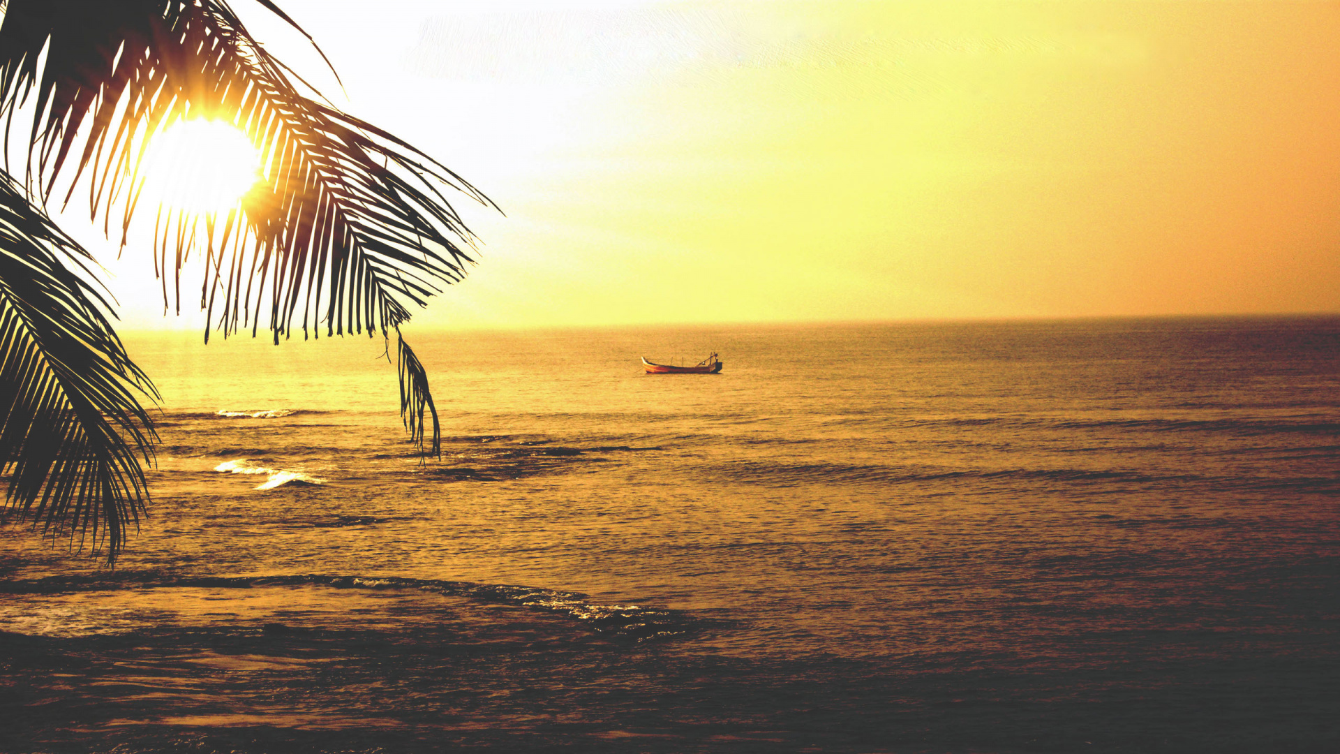 Обои Гоа, путешествие, горизонт, закат, море в разрешении 1920x1080
