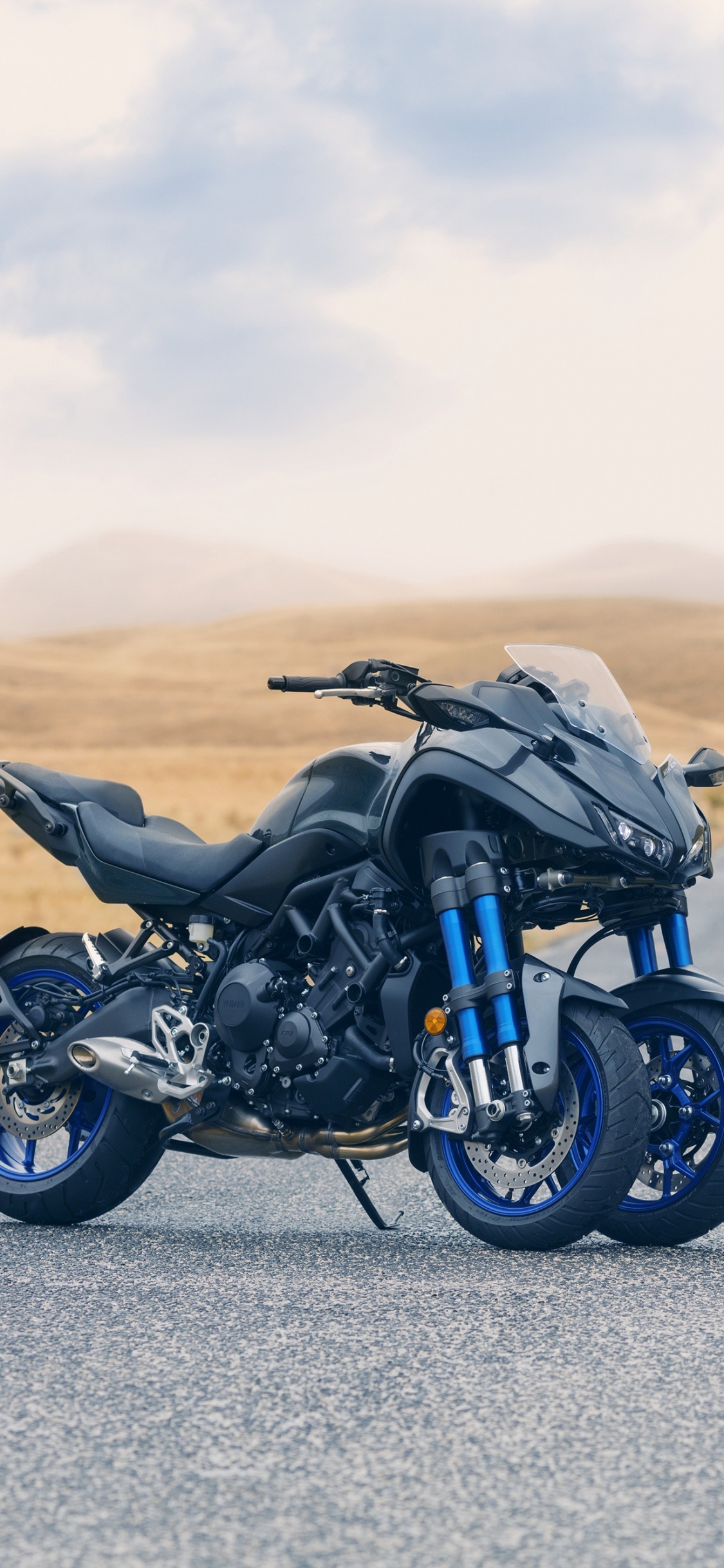 Обои Ямаха НИКЕН, Ямаха мотор Компани, Ямаха Трассирующими 900, мотоцикл, Три-виллер в разрешении 1125x2436