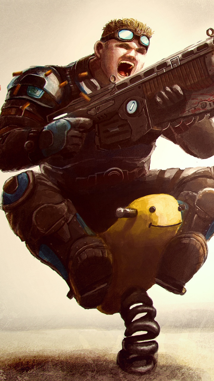 Обои gears of war, gears of war 3, Дэймон Бэрд, видеоигра, fortnite в разрешении 720x1280