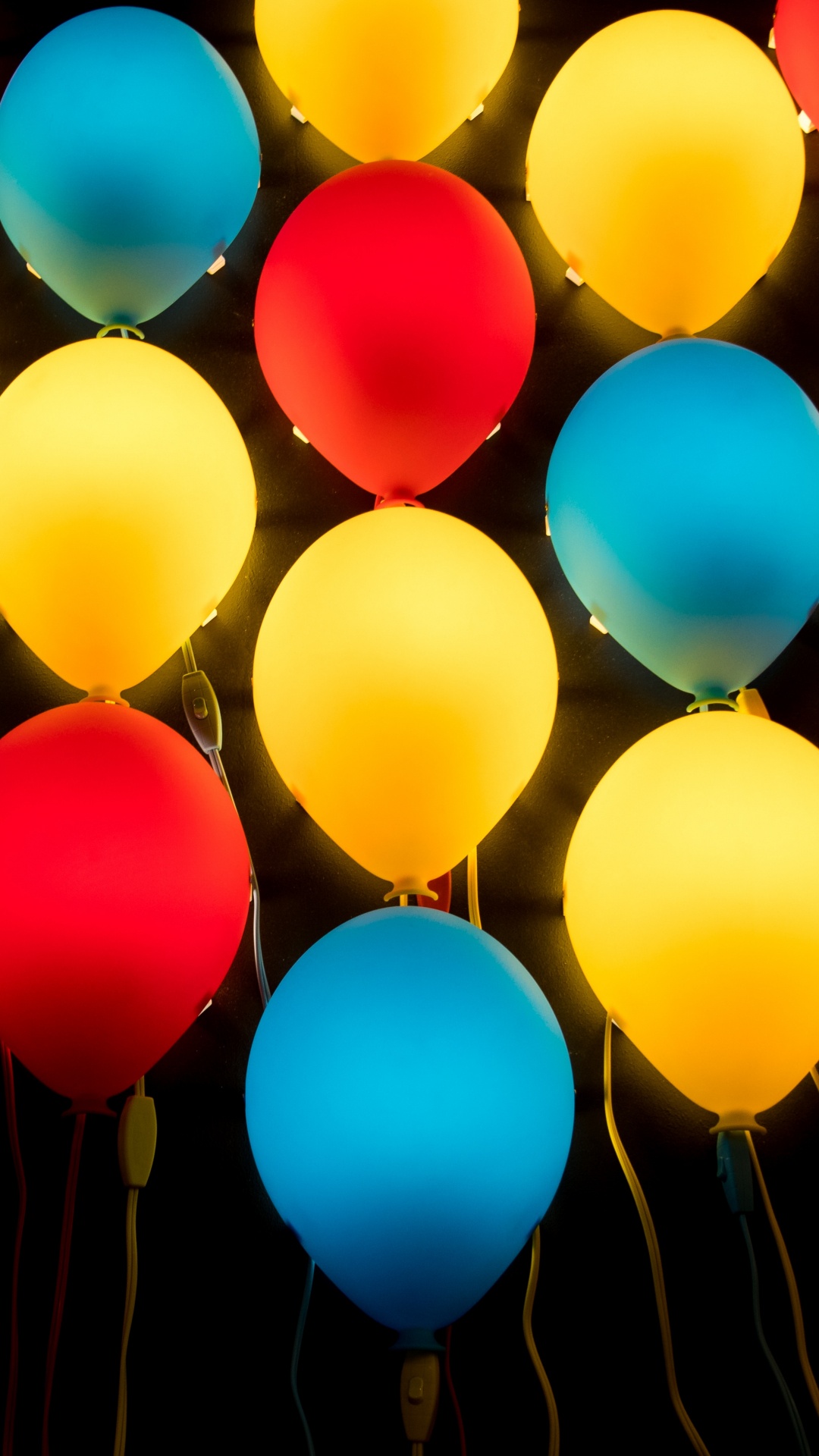 Обои воздушный шарик, поставкы партии, красочность, воздушный шар, свет в разрешении 1080x1920