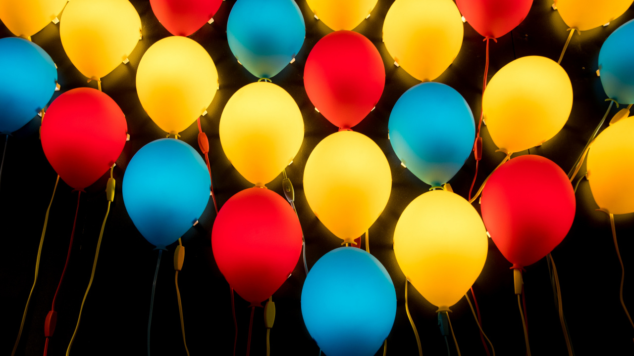 Обои воздушный шарик, поставкы партии, красочность, воздушный шар, свет в разрешении 1280x720
