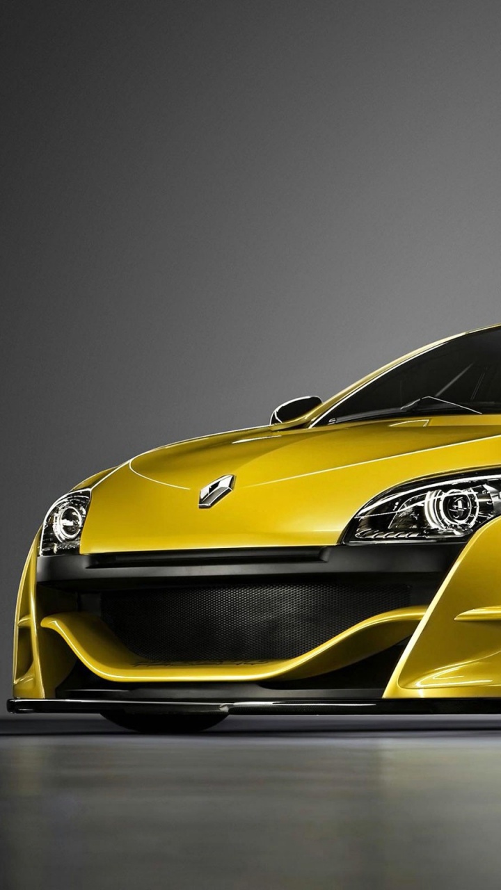 Обои Mgane Рено Спорт, Рено, авто, желтый, спорткар в разрешении 720x1280