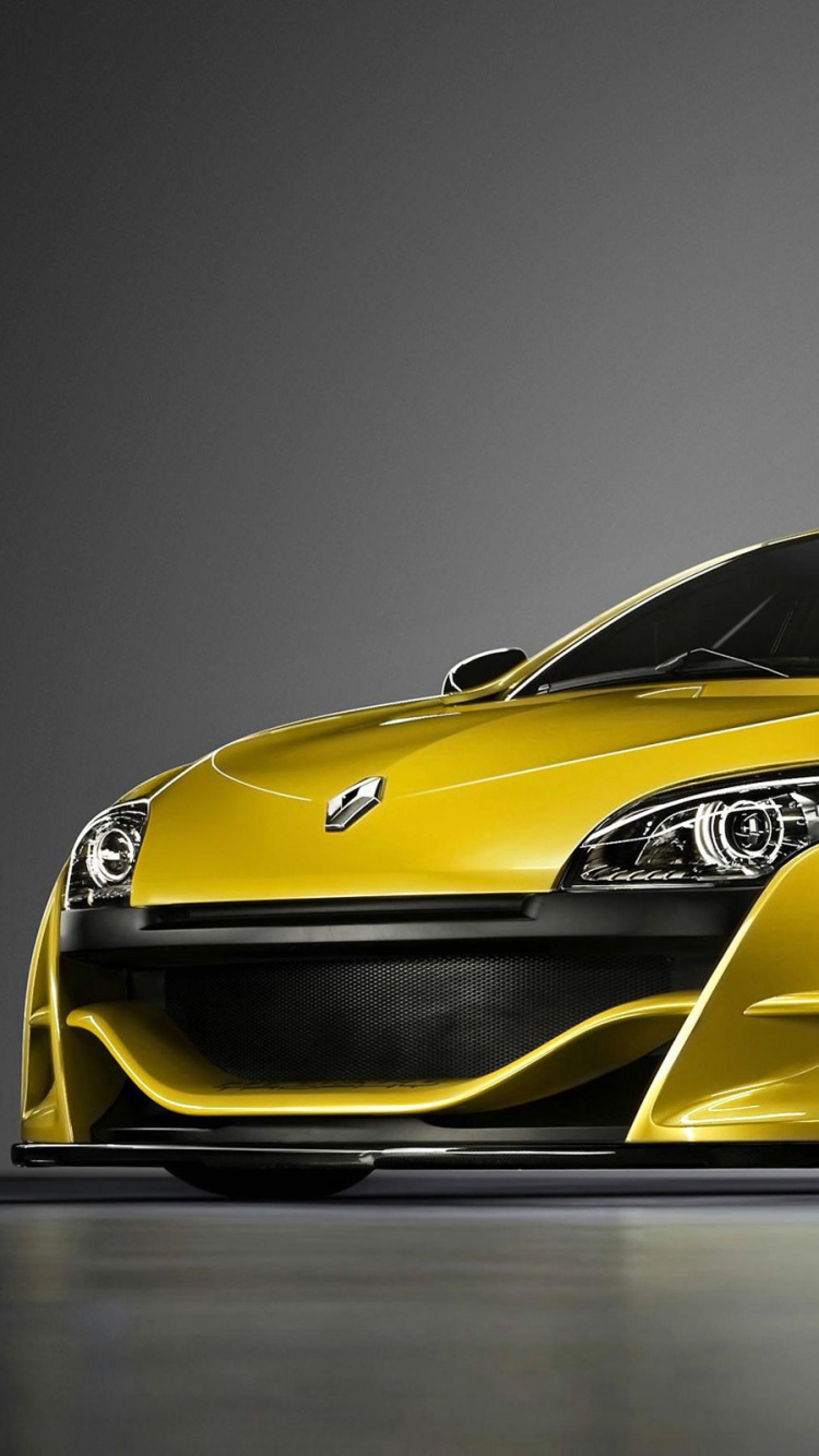 Обои Mgane Рено Спорт, Рено, авто, желтый, спорткар в разрешении 750x1334