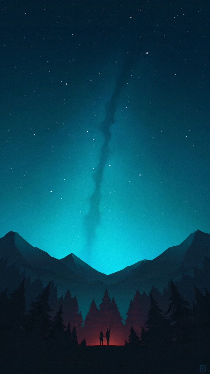 Обои арт, космос, пейзаж, атмосфера, гора в разрешении 720x1280