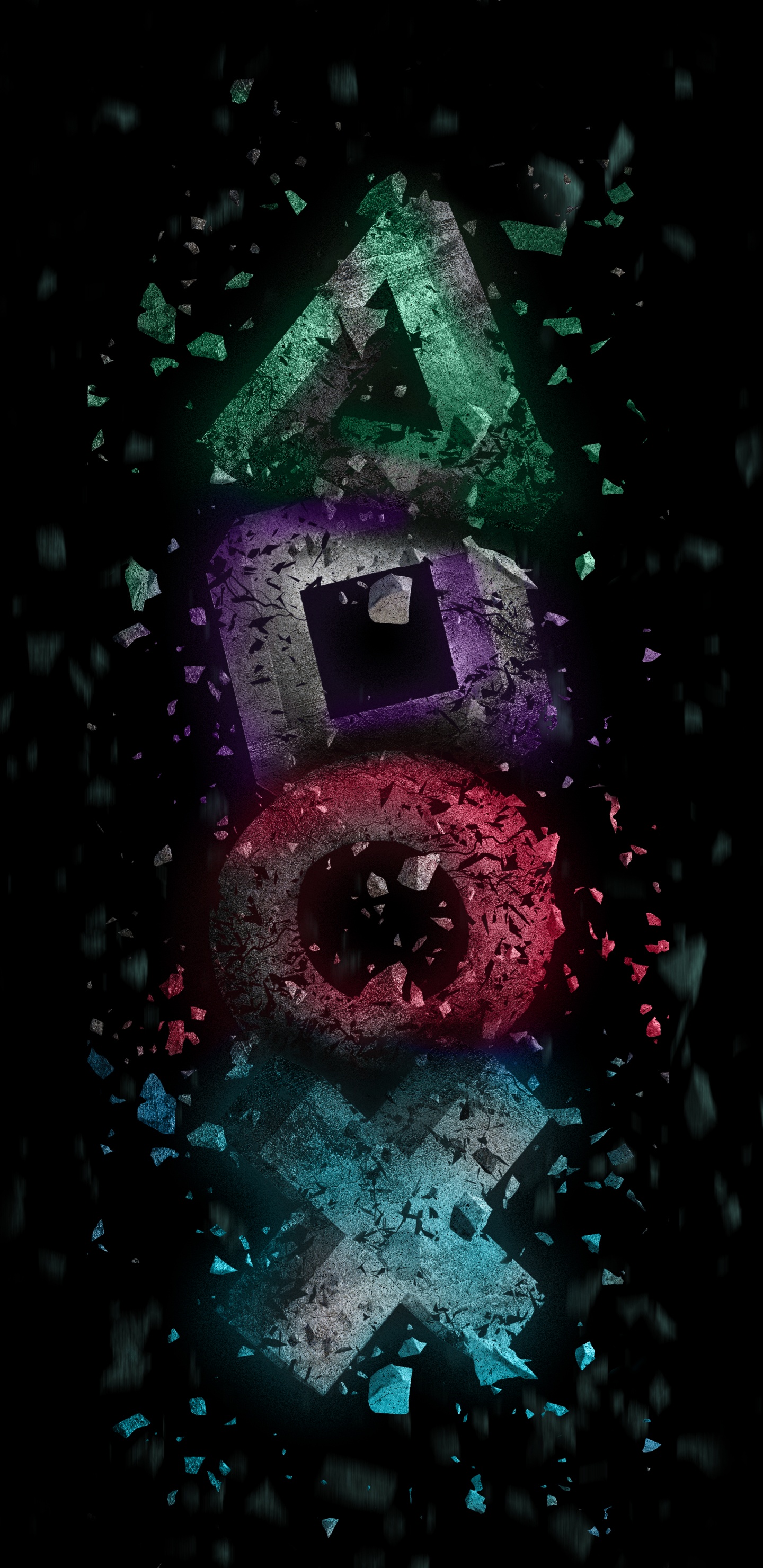 Обои playstation 4, playstation 5, вода, пурпур, Фиолетовый в разрешении 1440x2960