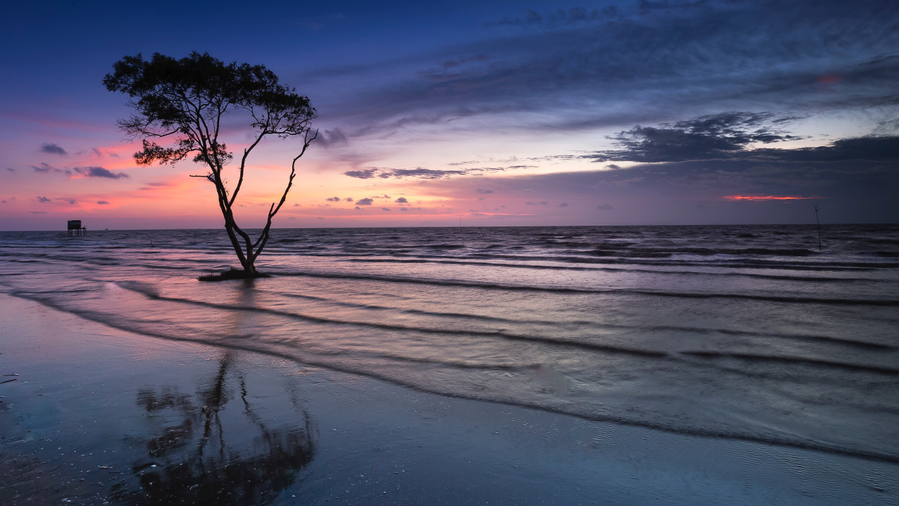 Обои природа, горизонт, природный ландшафт, океан, море в разрешении 1280x720