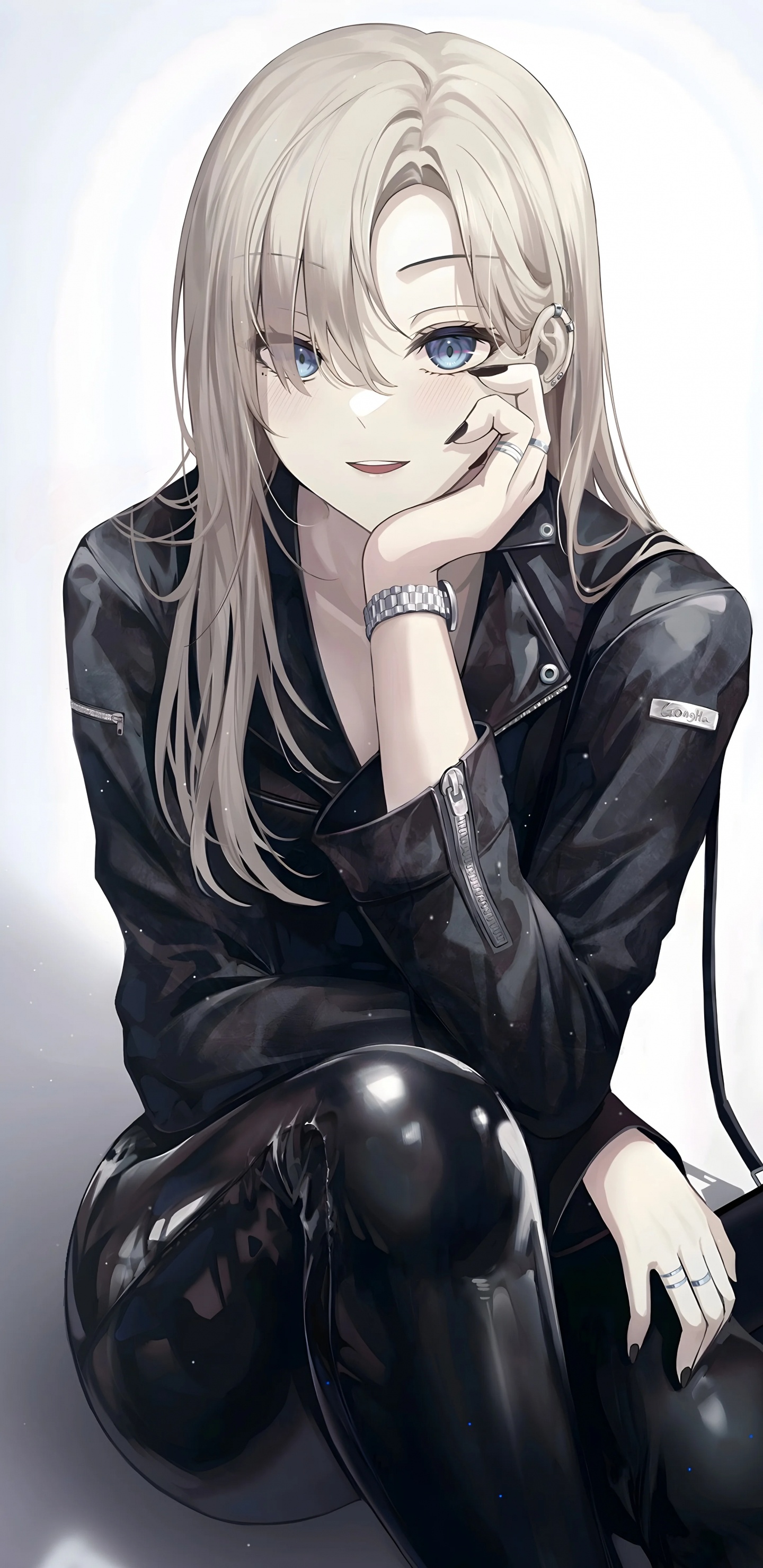 Обои аниме женщина, мультик, аниме арт, Чика Фудзивара, рукав в разрешении 1440x2960