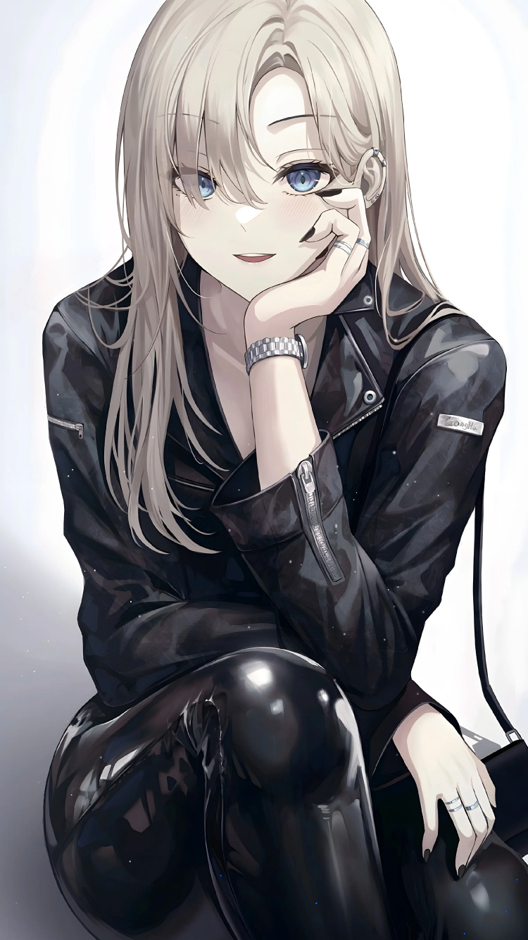 Обои аниме женщина, мультик, аниме арт, Чика Фудзивара, рукав в разрешении 750x1334