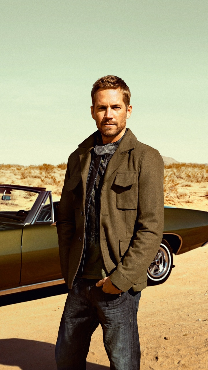 Обои Пол Уокер, авто, пейзаж, Форсаж, марка в разрешении 720x1280