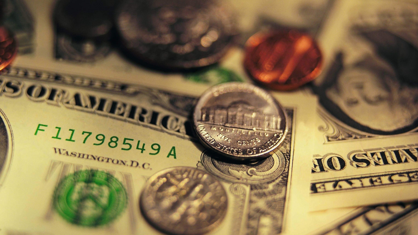 Обои деньги, наличные деньги, Валюта, экономия, Финансы в разрешении 1366x768