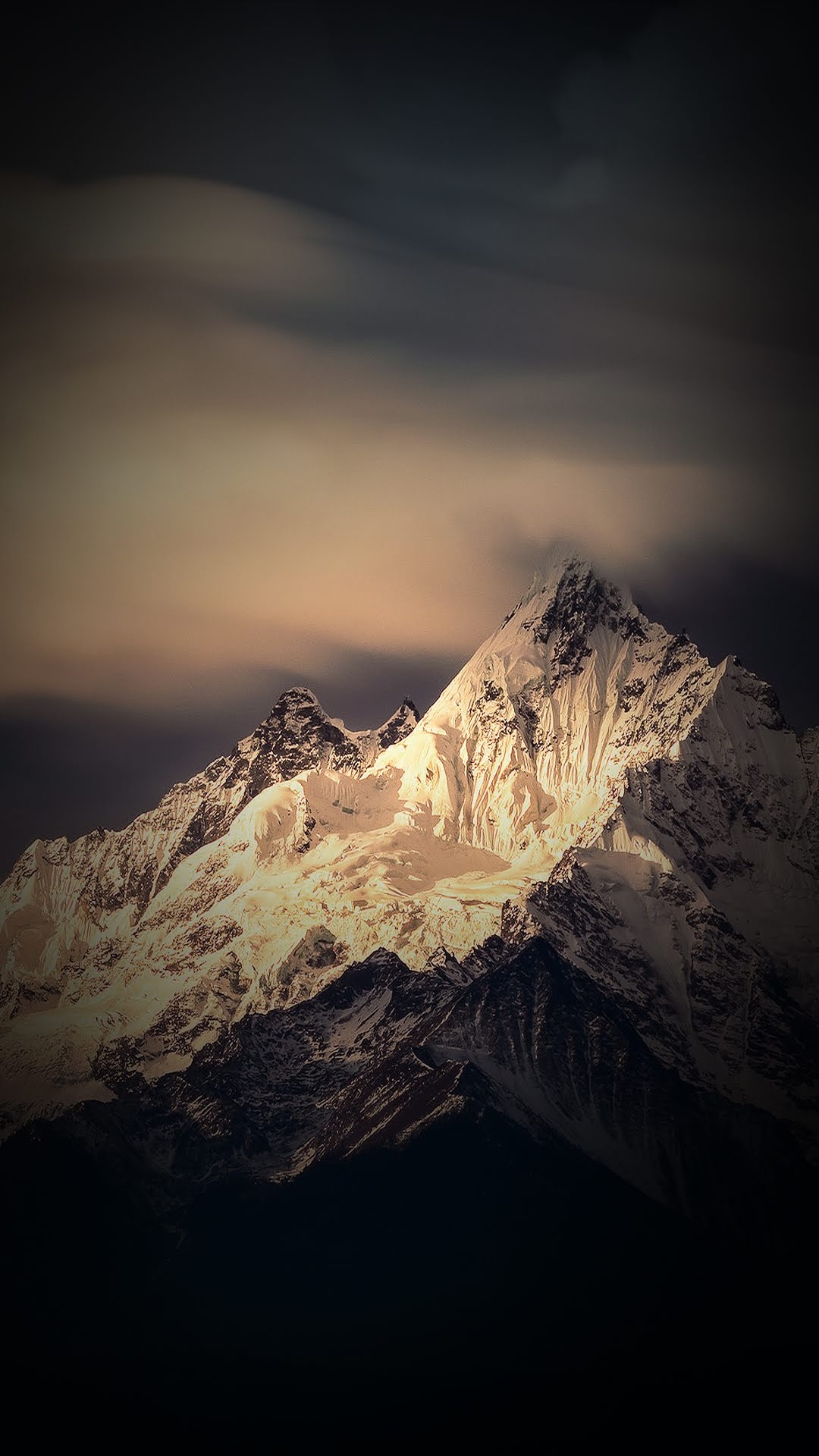 Обои Bluboo S3, горный рельеф, атмосфера, горный хребет, зима в разрешении 1080x1920