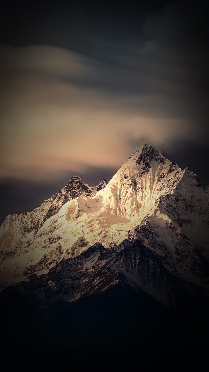 Обои Bluboo S3, горный рельеф, атмосфера, горный хребет, зима в разрешении 720x1280