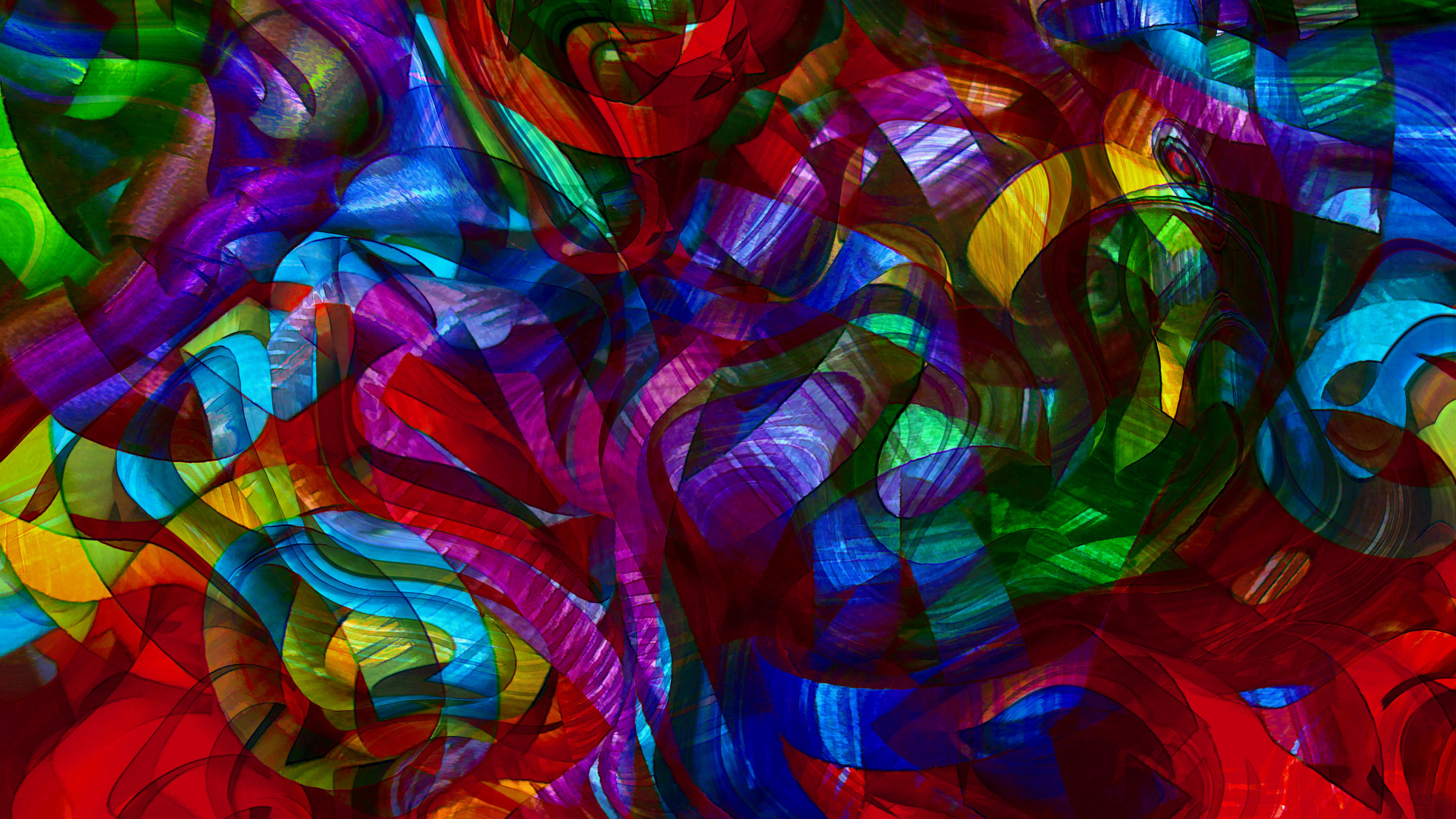 Обои акриловая краска, арт, современное искусство, психоделическое искусство, пурпур в разрешении 2560x1440