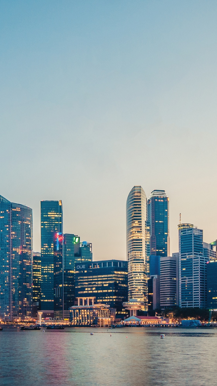 Обои город, городской пейзаж, линия горизонта, городской район, метрополия в разрешении 750x1334