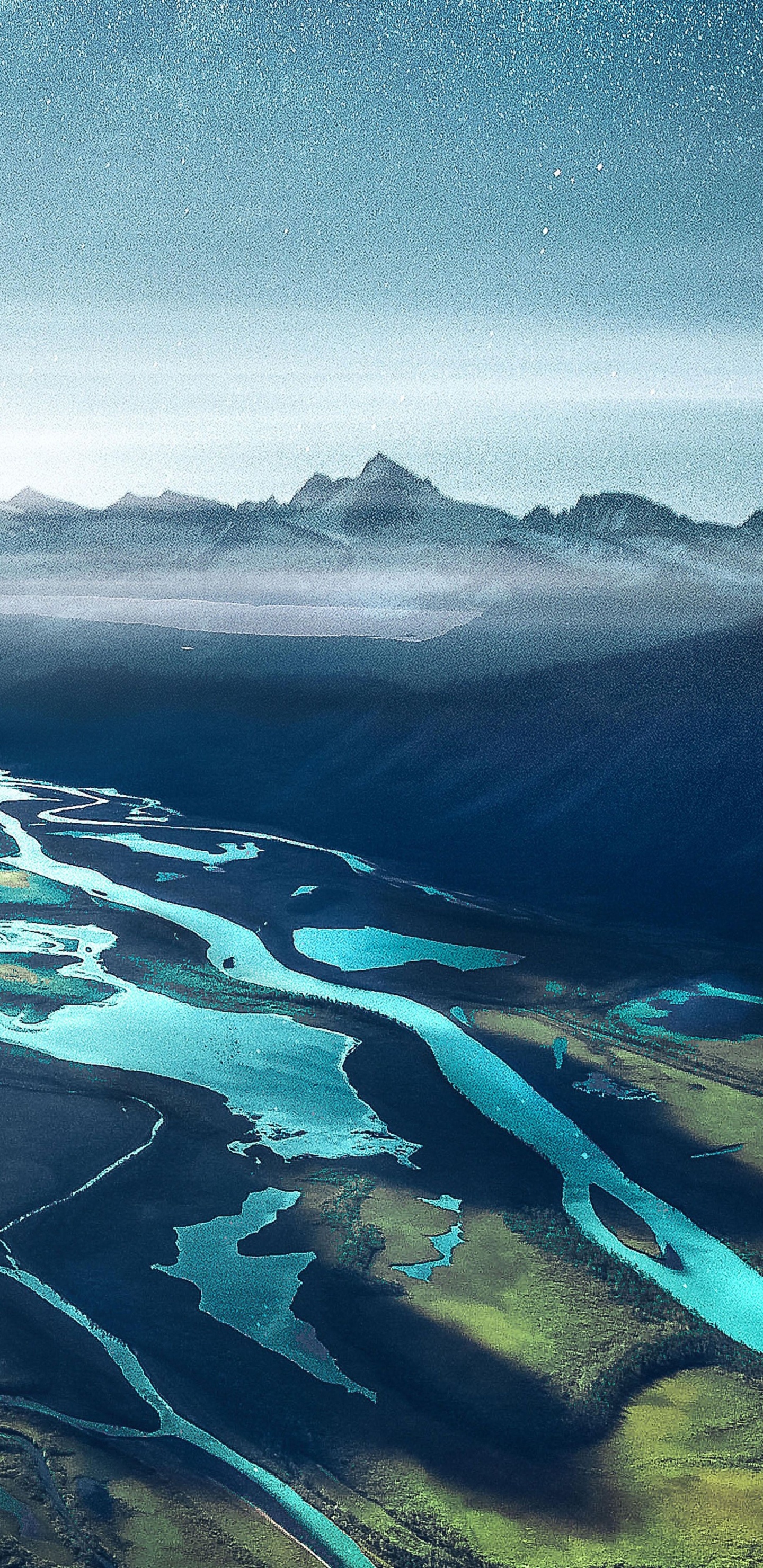 Обои Skierfe, природа, горный рельеф, гора, атмосфера в разрешении 1440x2960