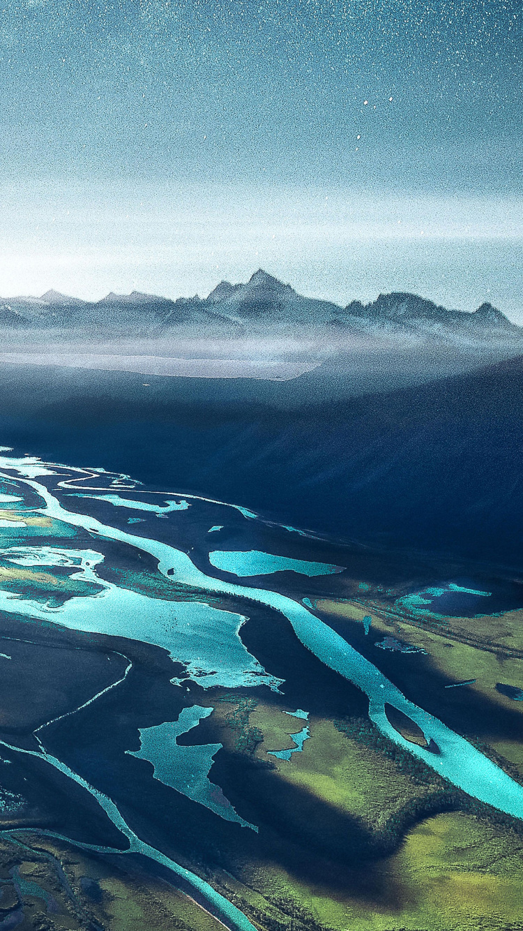 Обои Skierfe, природа, горный рельеф, гора, атмосфера в разрешении 750x1334