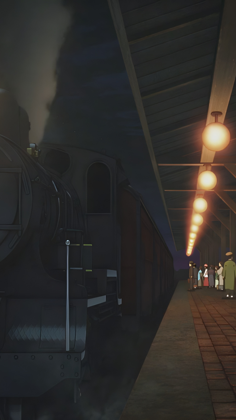 Обои Танджиро Камадо, убийца демонов kimetsu no yaiba, зеницу агацума, аниме, поезд в разрешении 750x1334