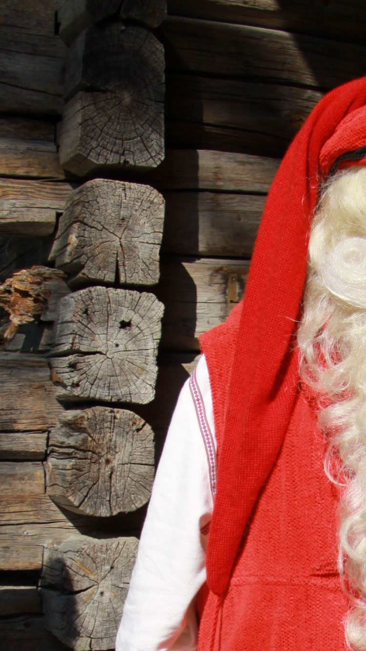 Обои Дед Мороз, Финляндия, снегурочка, Санта-Клаус, Рождественский день в разрешении 750x1334