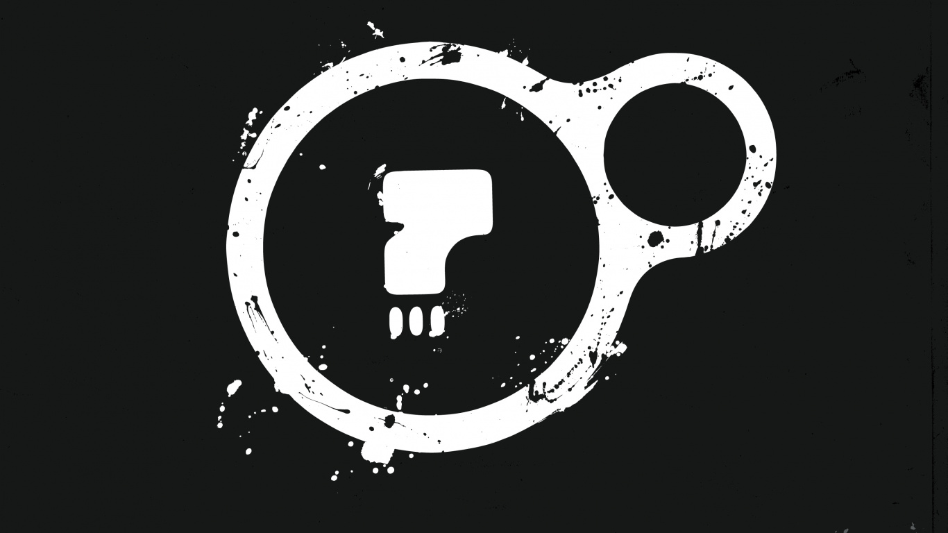 Обои смартфон, круг, арт, символ, монохромный в разрешении 1366x768