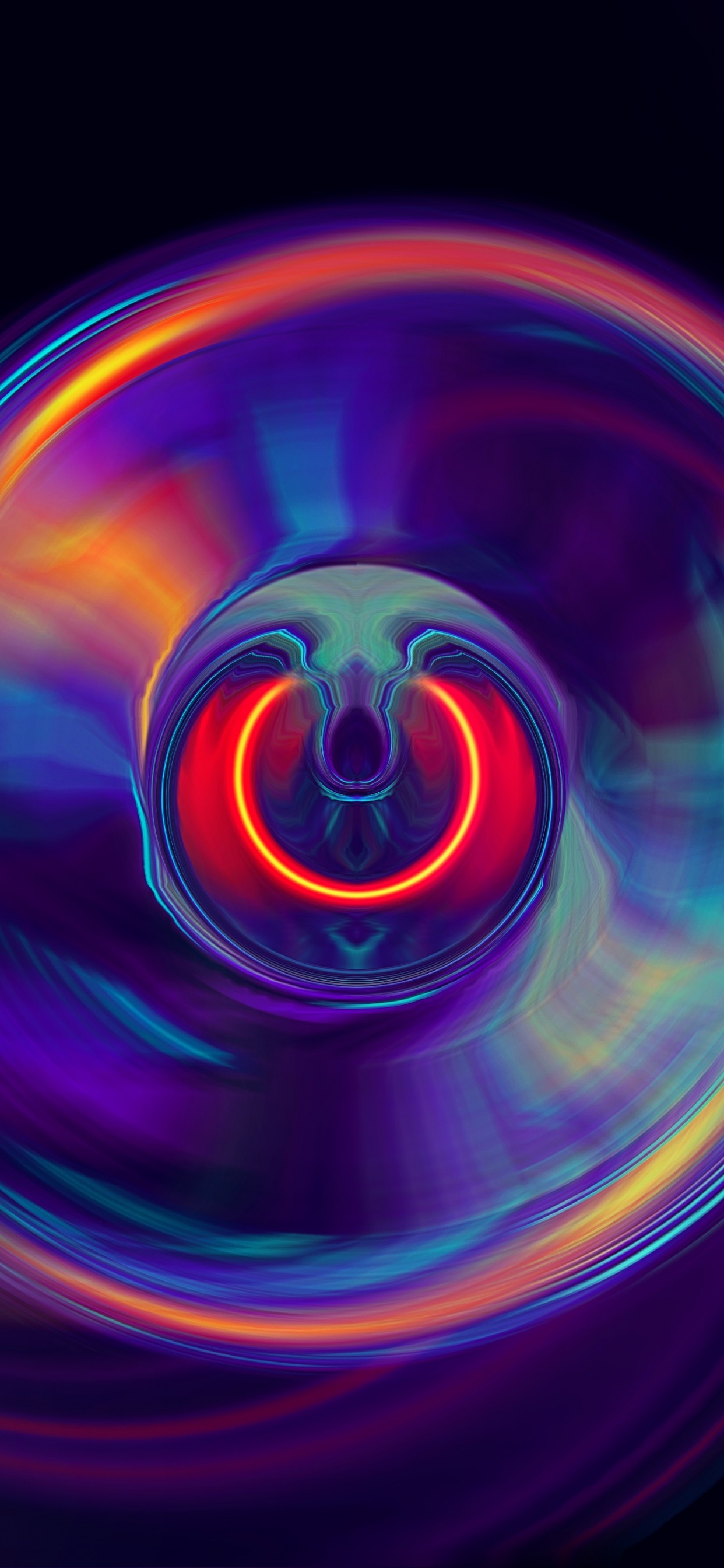 Обои красочность, глаз, пурпур, арт, газ в разрешении 1242x2688