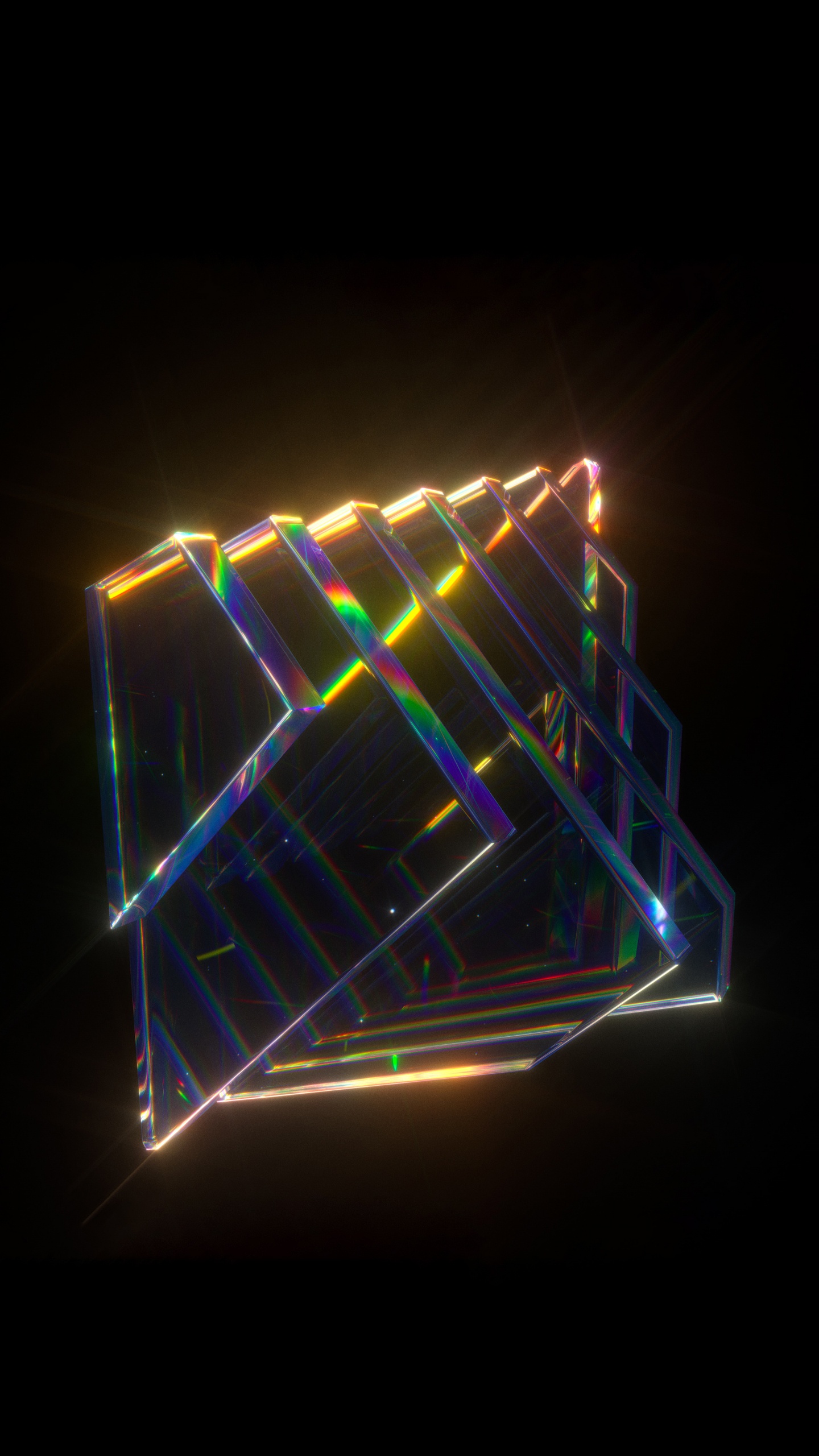 Обои свет, освещение, прямоугольник, треугольник, Визуальный эффект освещения в разрешении 1440x2560