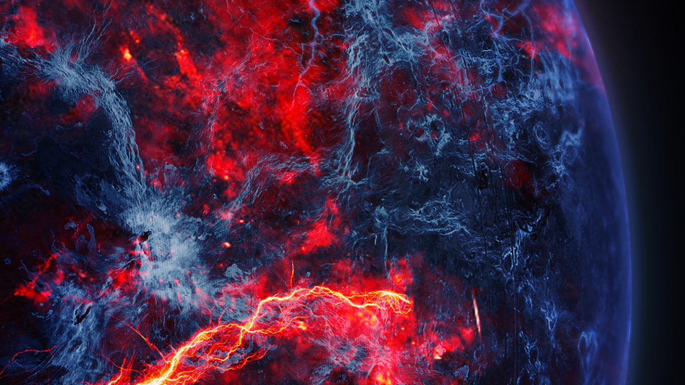 Обои яблоко, атмосфера, мир, лава, вентиляционные щели в разрешении 1366x768