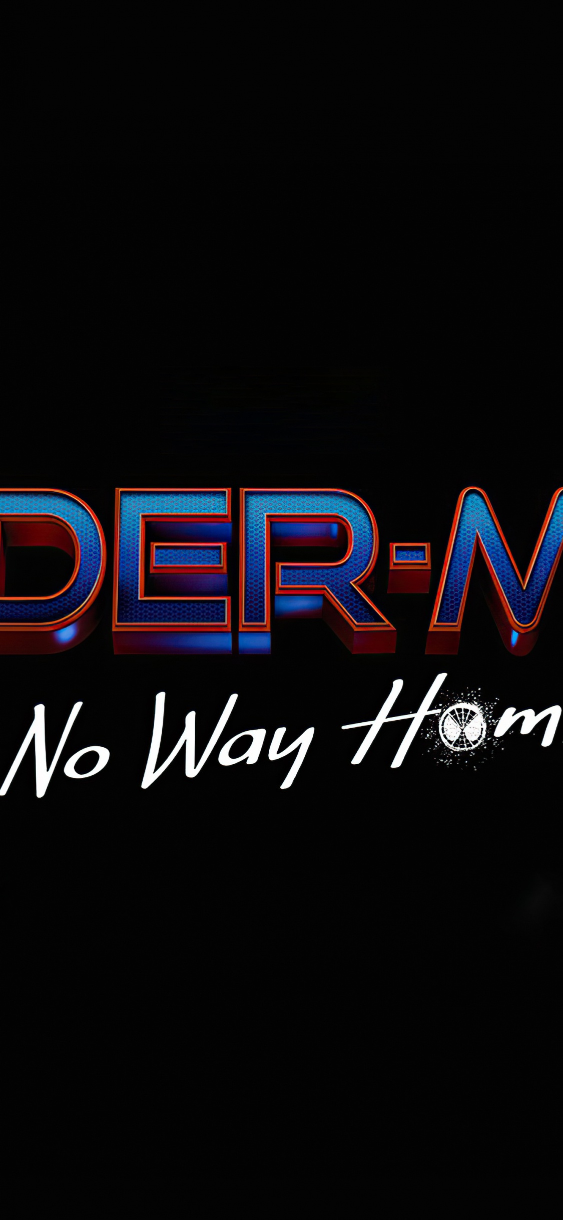 Обои Человек-паук: Нет пути домой, графический дизайн, лого, электрик, пурпурный цвет в разрешении 1125x2436