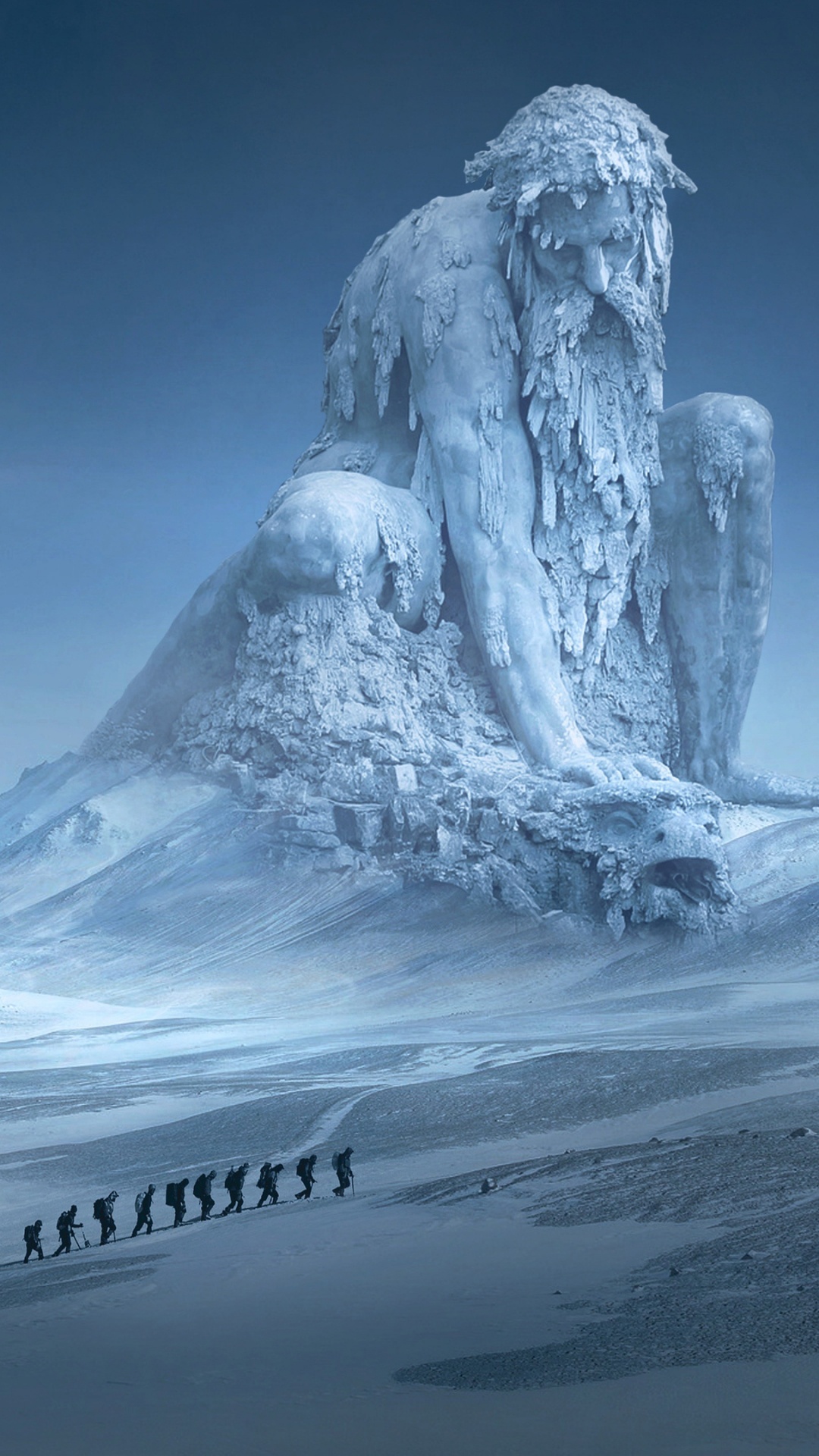 Обои горы спящих гигантов, гора, гигантская гора, атмосфера, луна в разрешении 1080x1920