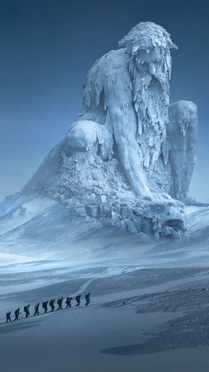 Обои горы спящих гигантов, гора, гигантская гора, атмосфера, луна в разрешении 720x1280