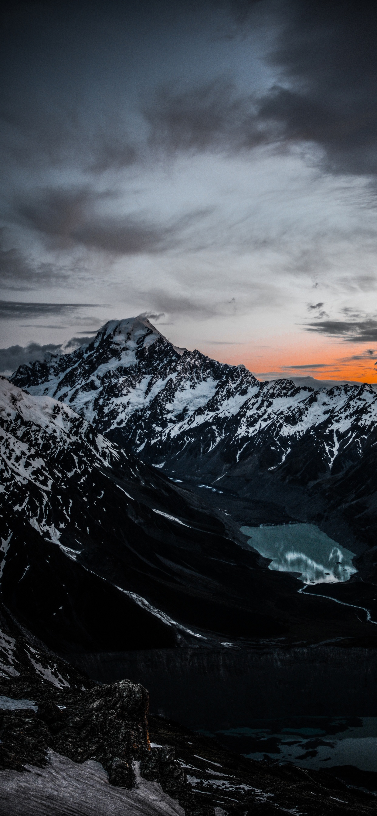 Обои пейзажи гор, горный рельеф, облако, горный хребет, небо в разрешении 1242x2688