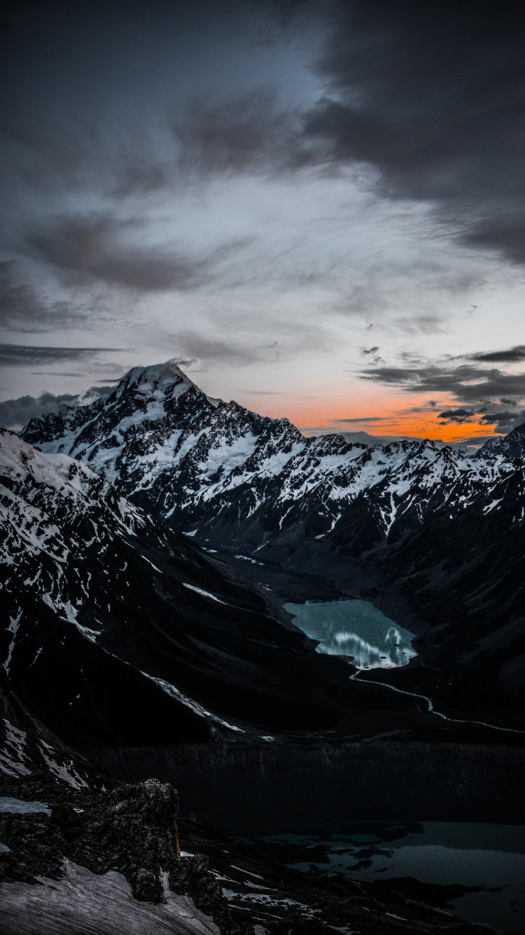 Обои пейзажи гор, горный рельеф, облако, горный хребет, небо в разрешении 750x1334