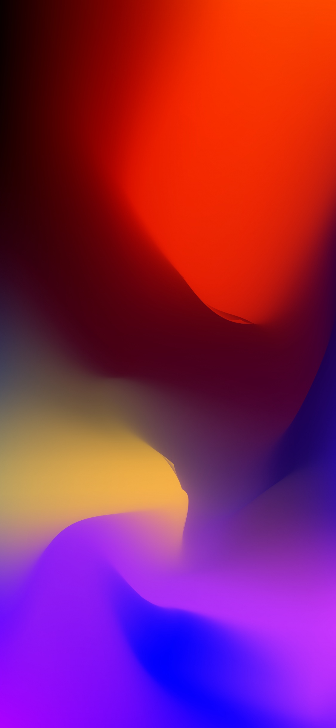 Обои Оранжевый цвет, пурпур, Фиолетовый, арт, полутона и оттенки в разрешении 1125x2436