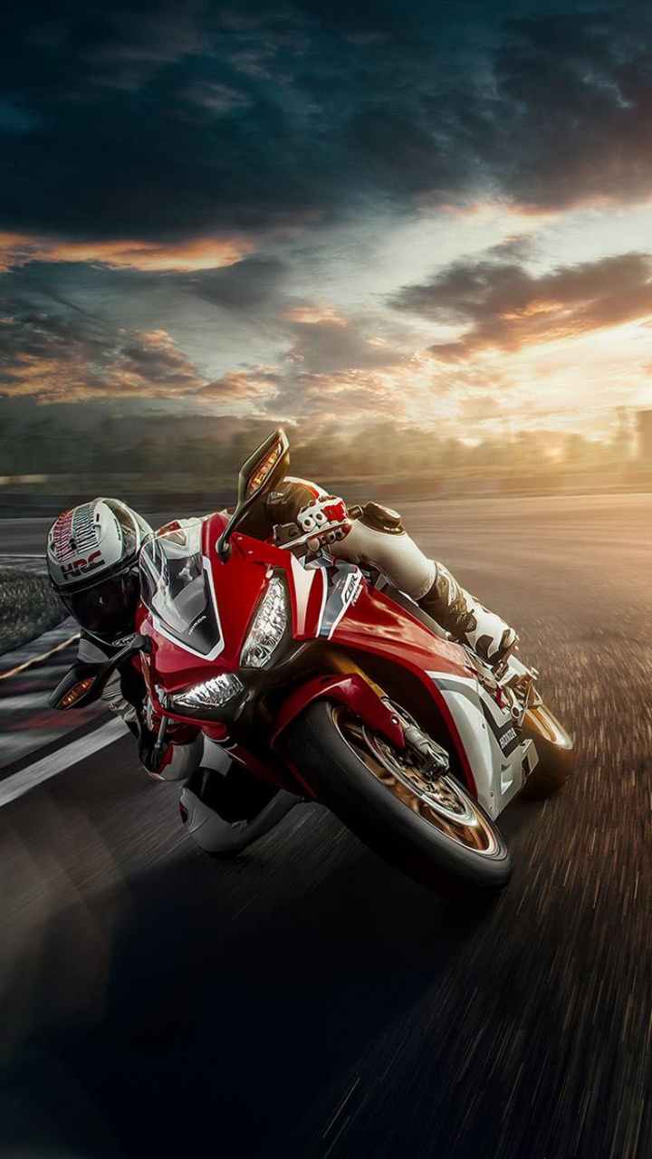 Обои мотоцикл, Honda Motor Company, гонки на мотоциклах, мотоспорт, супербайк в разрешении 720x1280