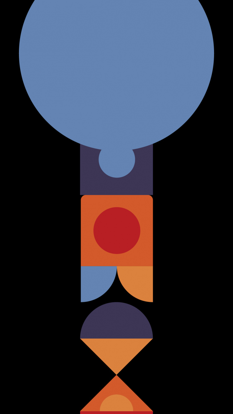 Обои круг, визуальное искусство, графический дизайн, иллюстрация, арт в разрешении 750x1334