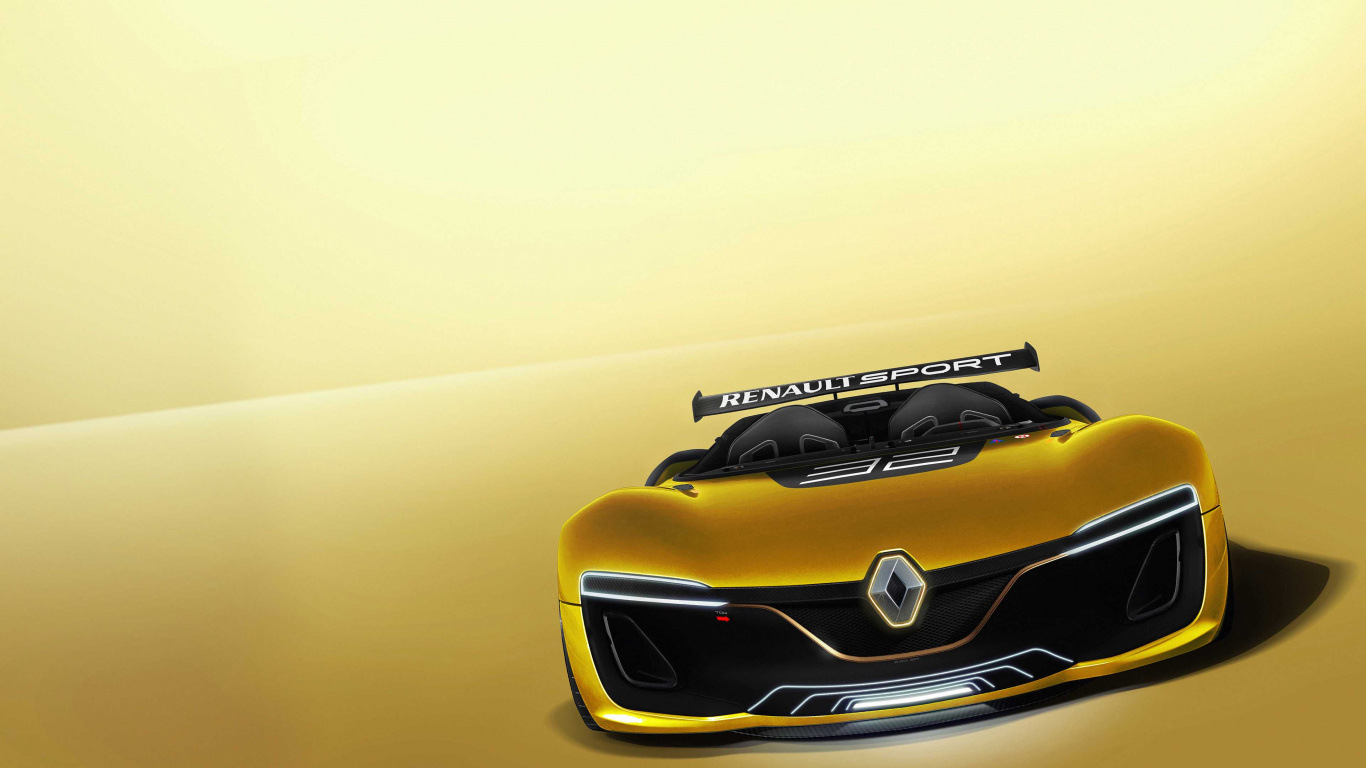Обои Рено Спорт Спайдер, Рено, авто, желтый, спорткар в разрешении 1366x768