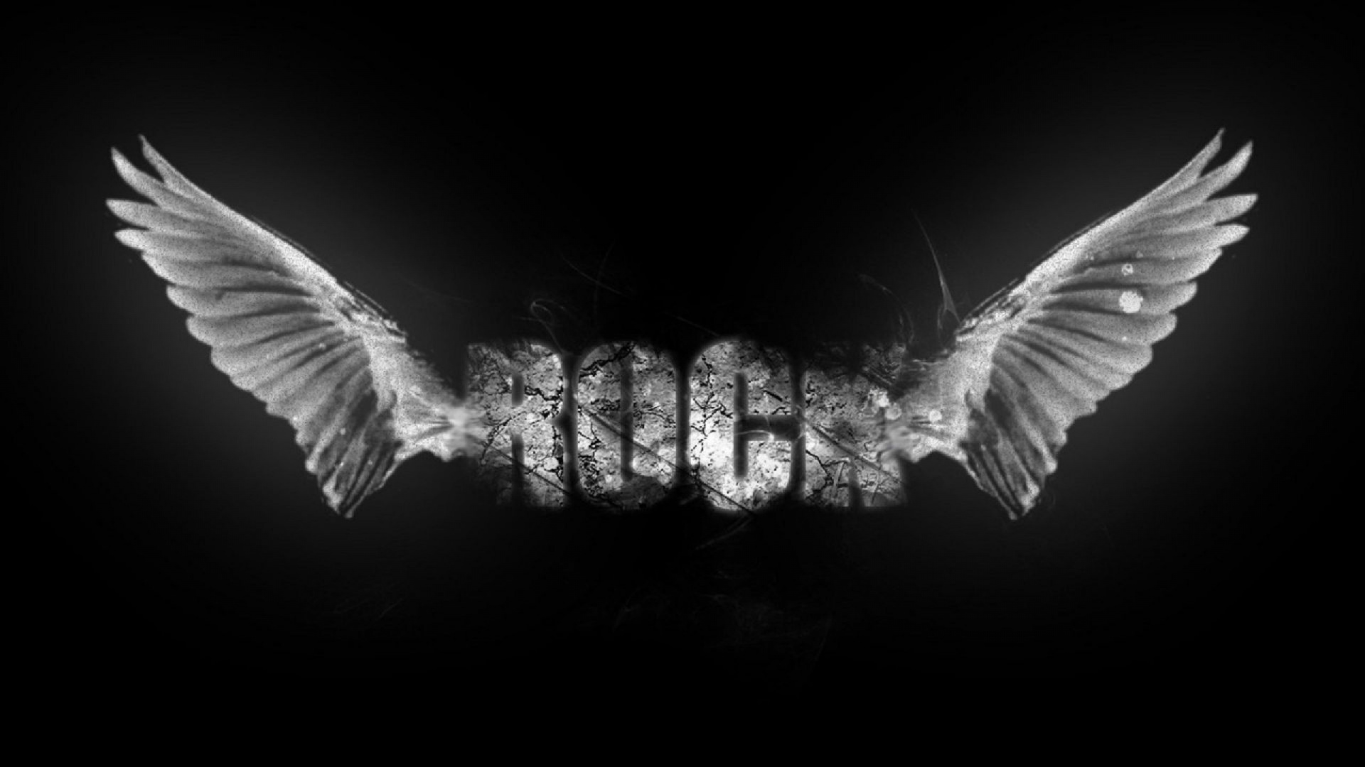 Обои рок, попса, черный, крыло, монохромный в разрешении 1920x1080