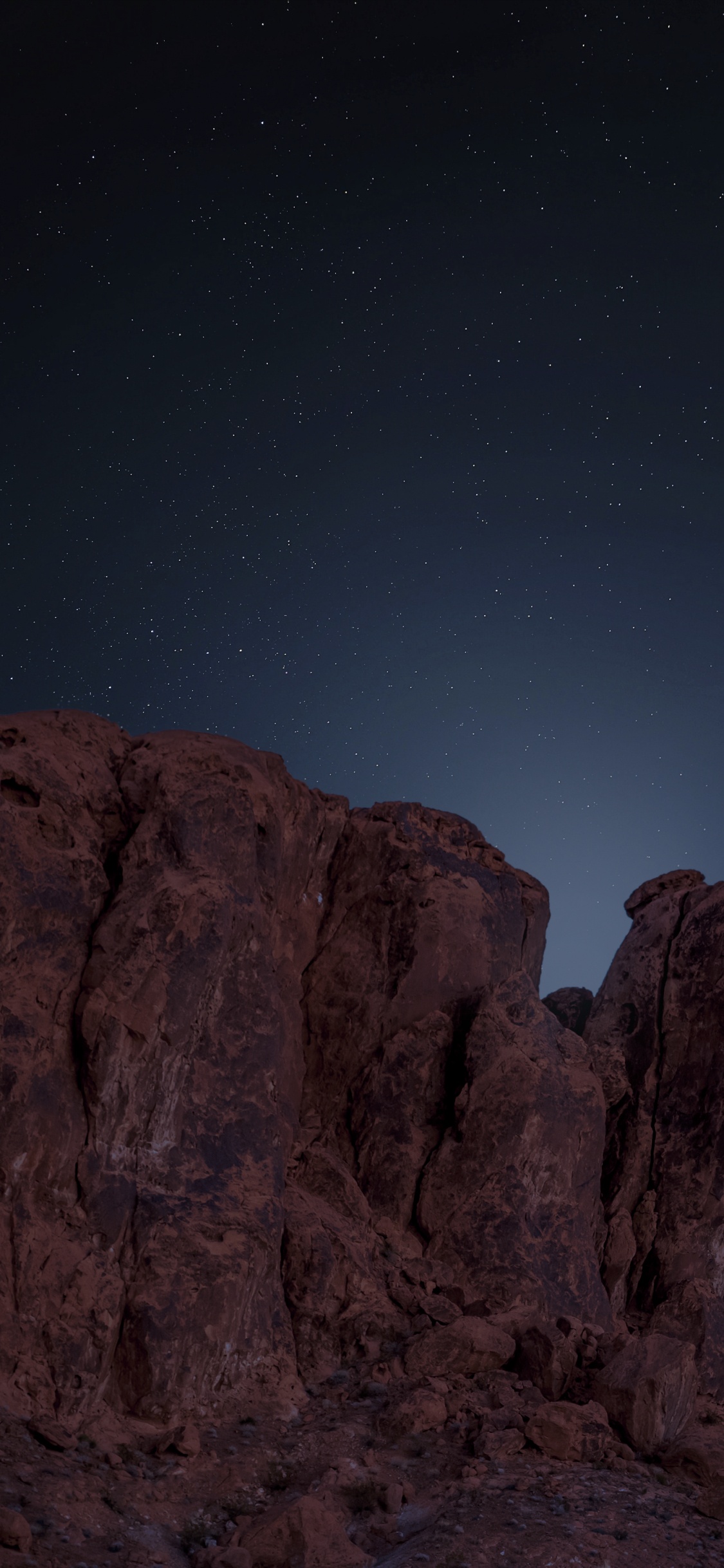 Обои атмосфера, гора, природный ландшафт, астрономический объект, коренная порода в разрешении 1125x2436