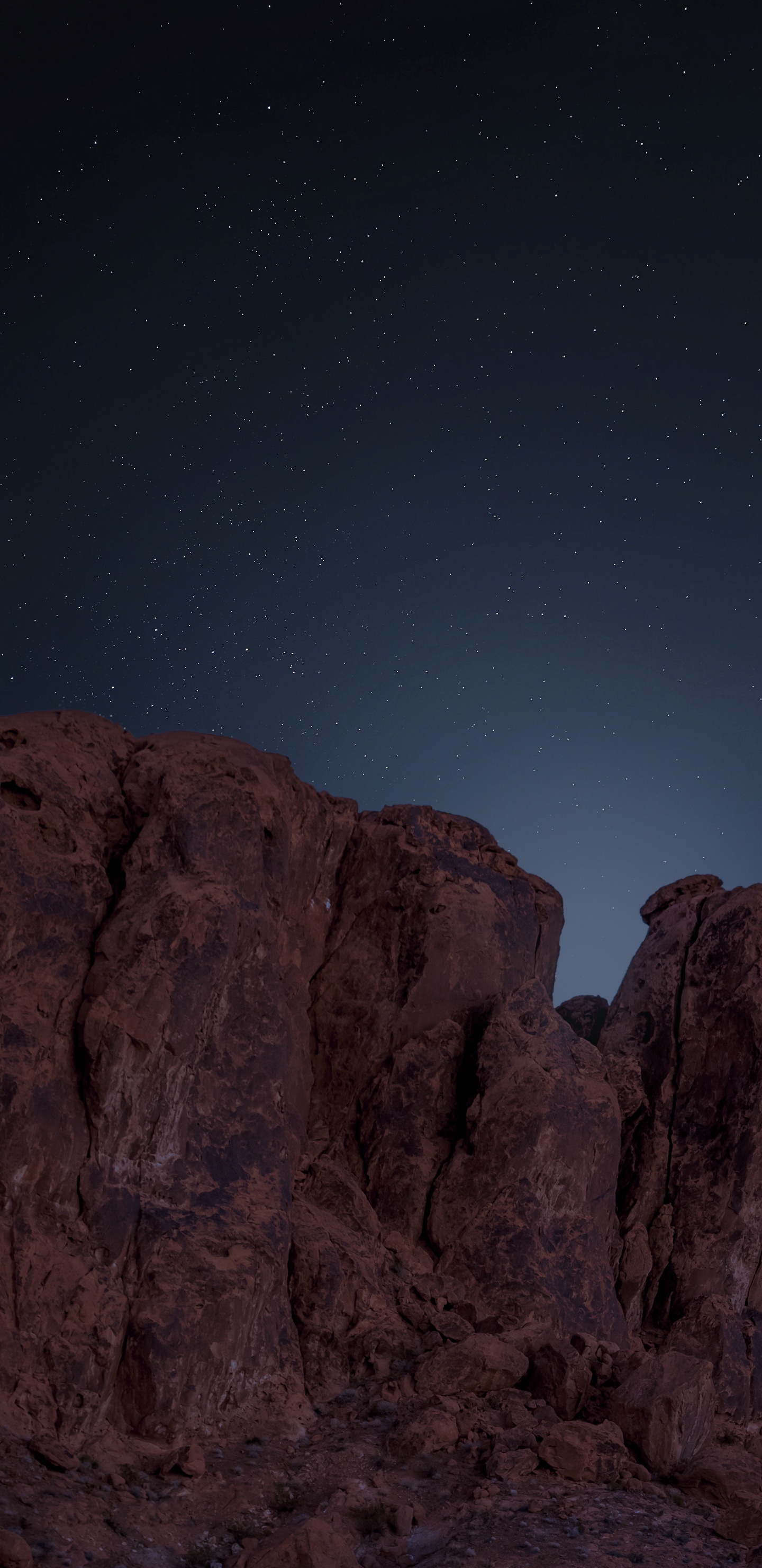 Обои атмосфера, гора, природный ландшафт, астрономический объект, коренная порода в разрешении 1440x2960