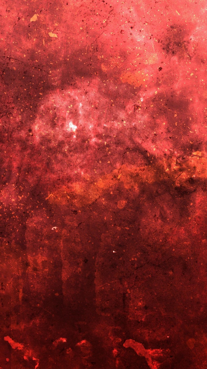 Обои красный цвет, туманность, космос, атмосфера, пространство в разрешении 720x1280