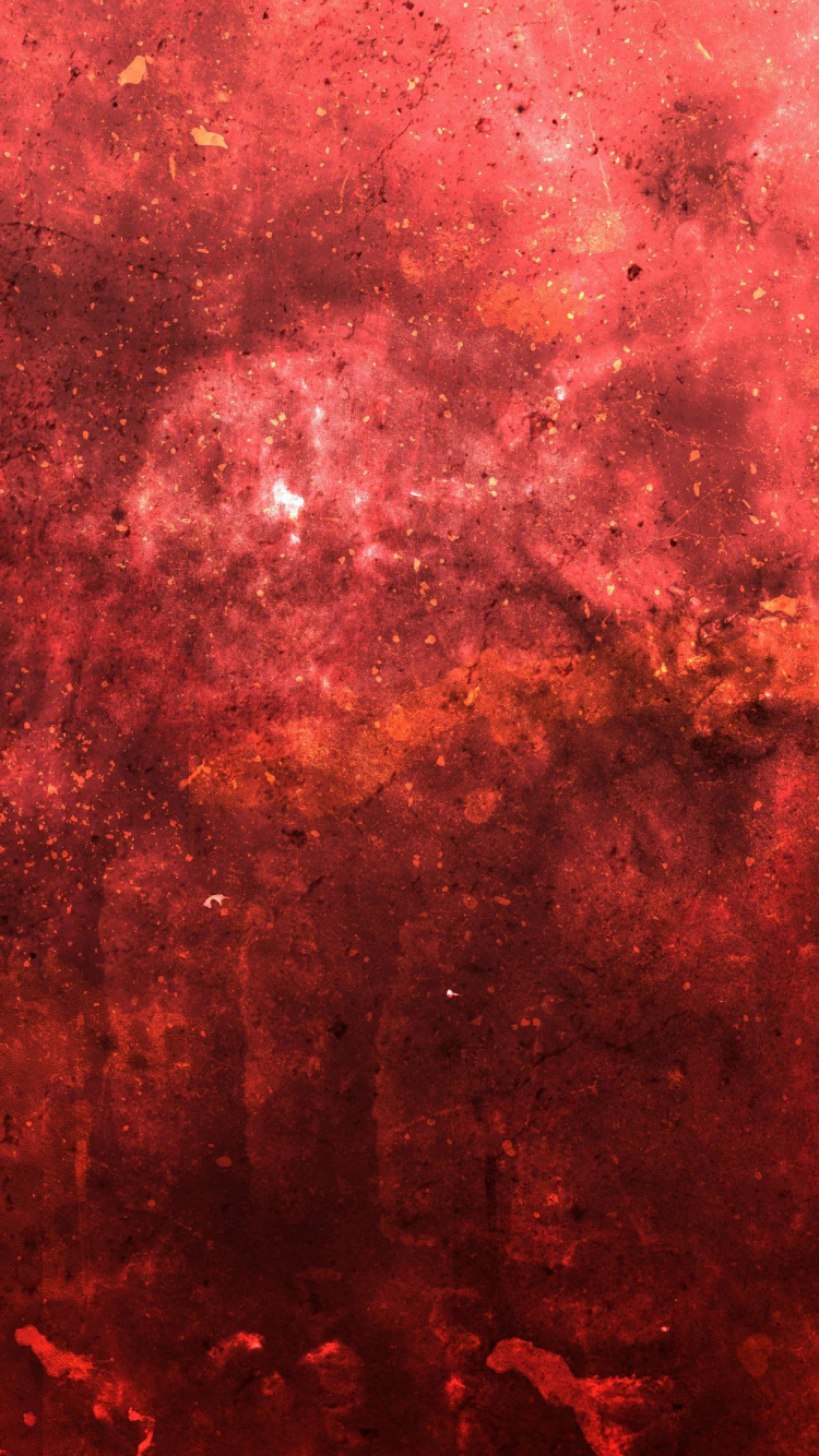 Обои красный цвет, туманность, космос, атмосфера, пространство в разрешении 750x1334