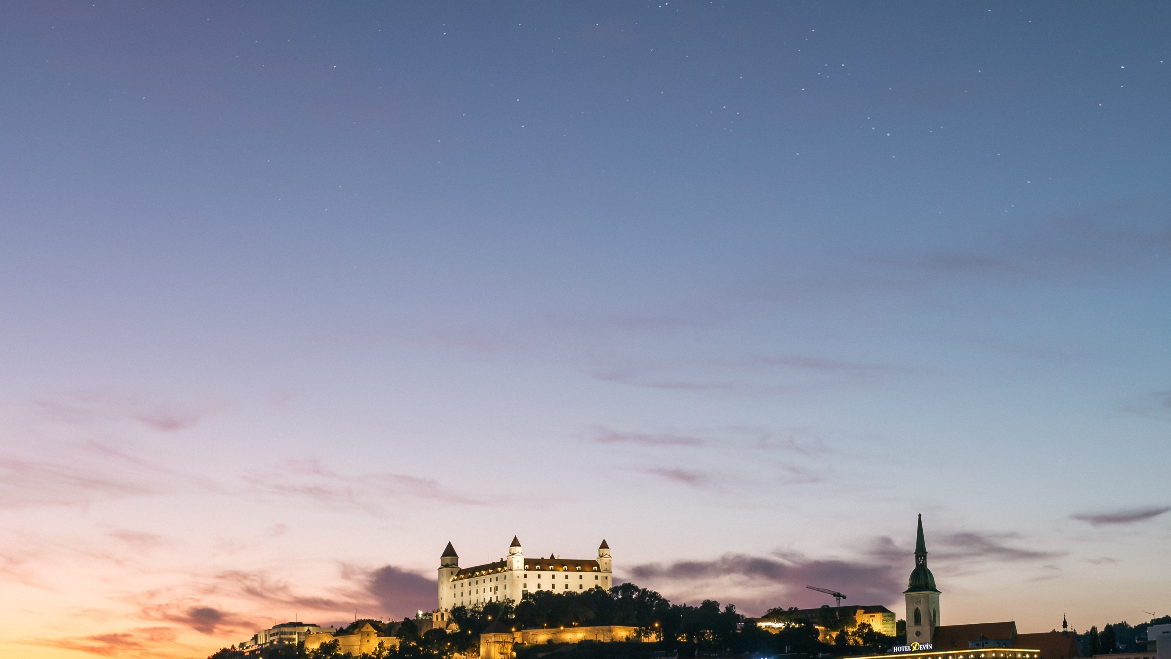 Обои завтрак, утро, сумрак, горизонт, синий в разрешении 3840x2160