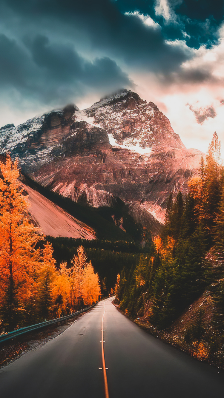 Обои гора, облако, растение, атмосфера, мир в разрешении 750x1334