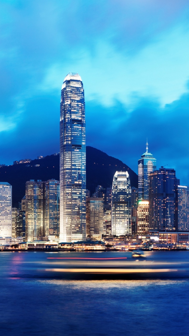 Обои Гавань Виктория, город, городской пейзаж, линия горизонта, небоскреб в разрешении 720x1280