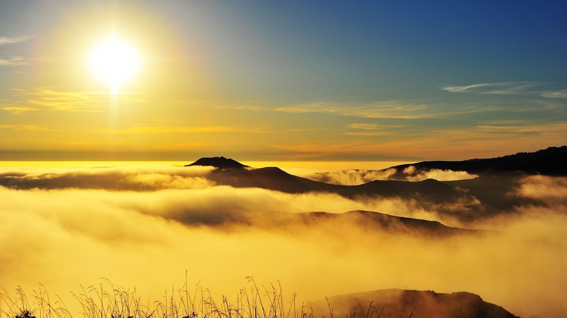 Обои восход солнца, утро, облако, атмосфера, горизонт в разрешении 1920x1080