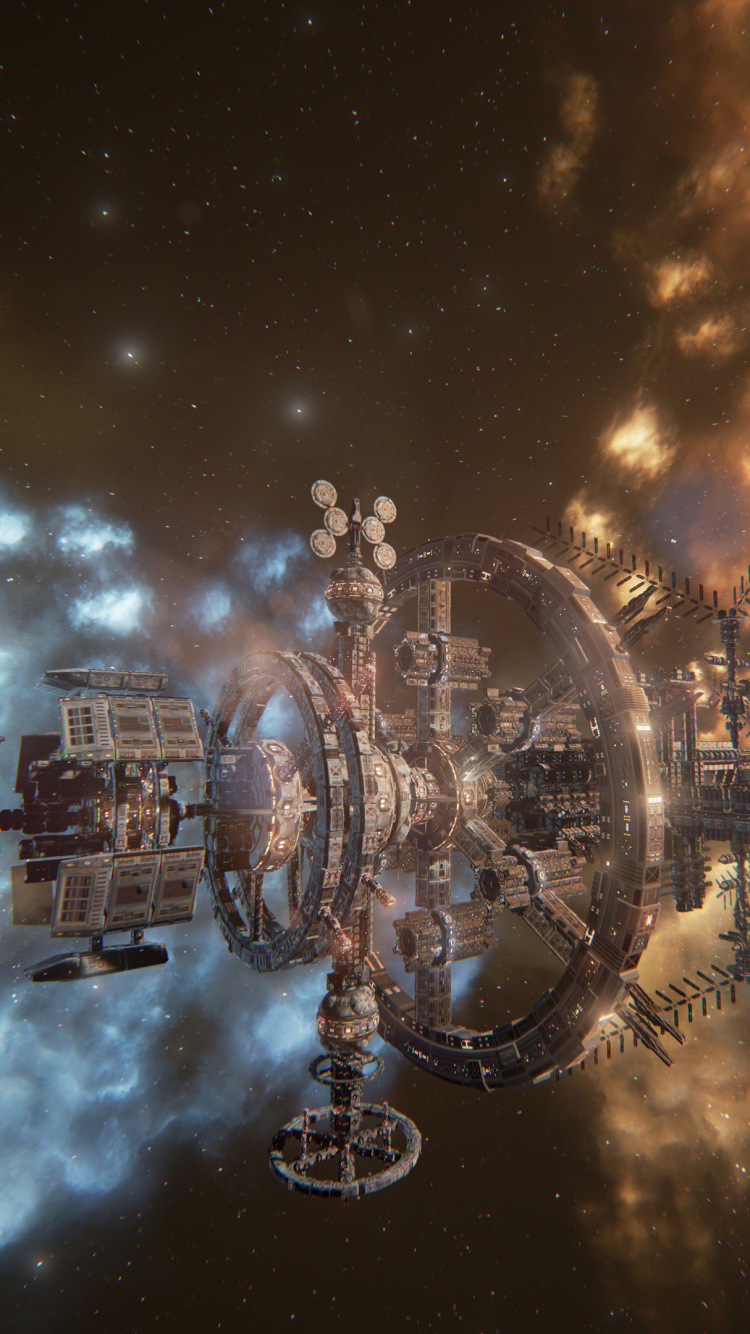 Обои Научная фантастика, научная фантазия, космическое пространство, космос, атмосфера в разрешении 750x1334