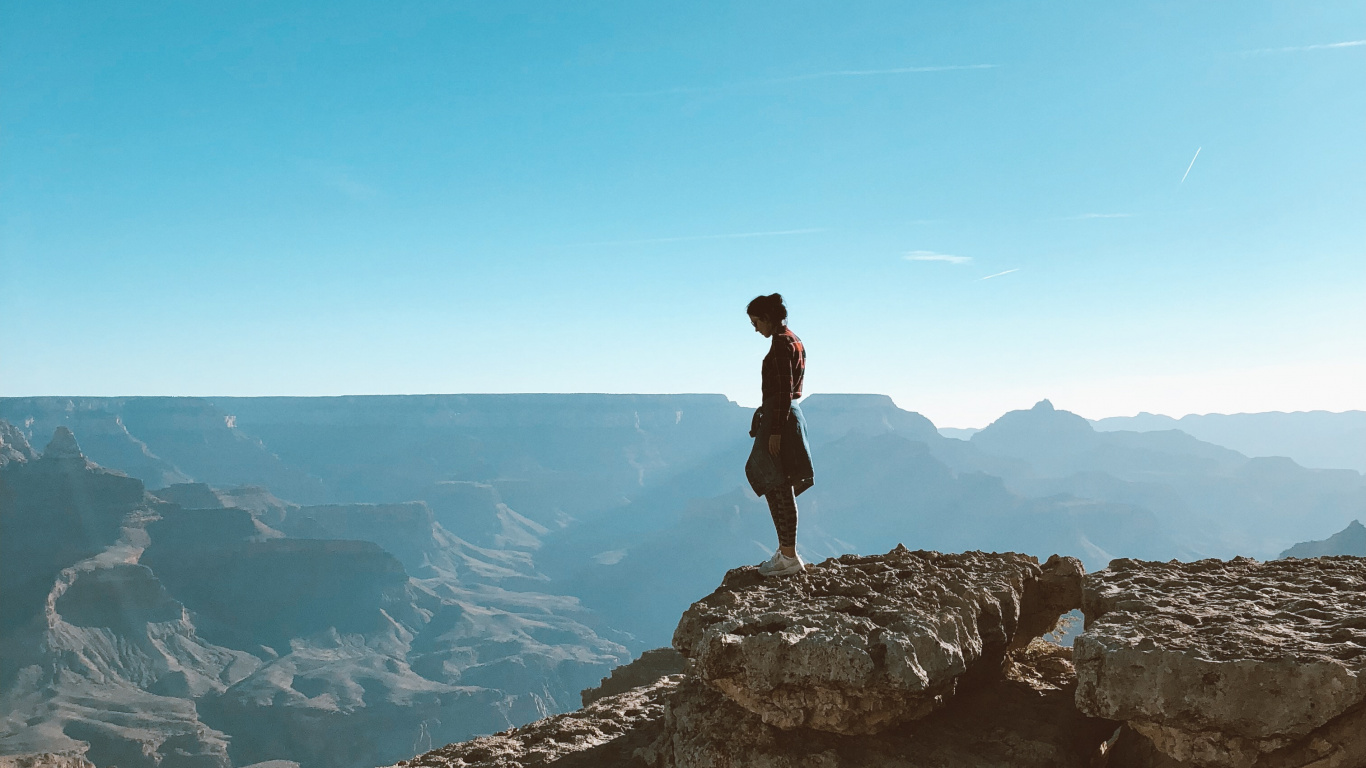 Обои гора, местность, обнажение, коренная порода, формирование в разрешении 1366x768